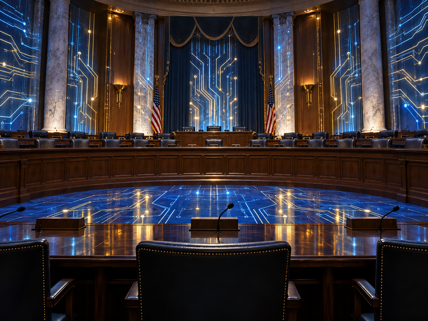 AI oversight talks illustrated by data center infrastructure and policy documents