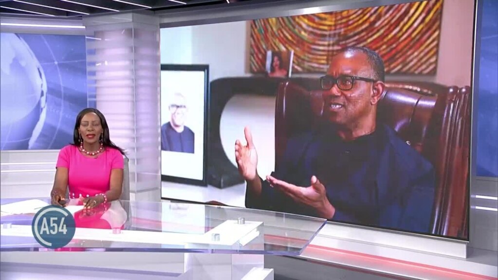 Peter Obi in a VOA interview, 2022 Peter Obi speaks during a Voice of America interview in September 2022.