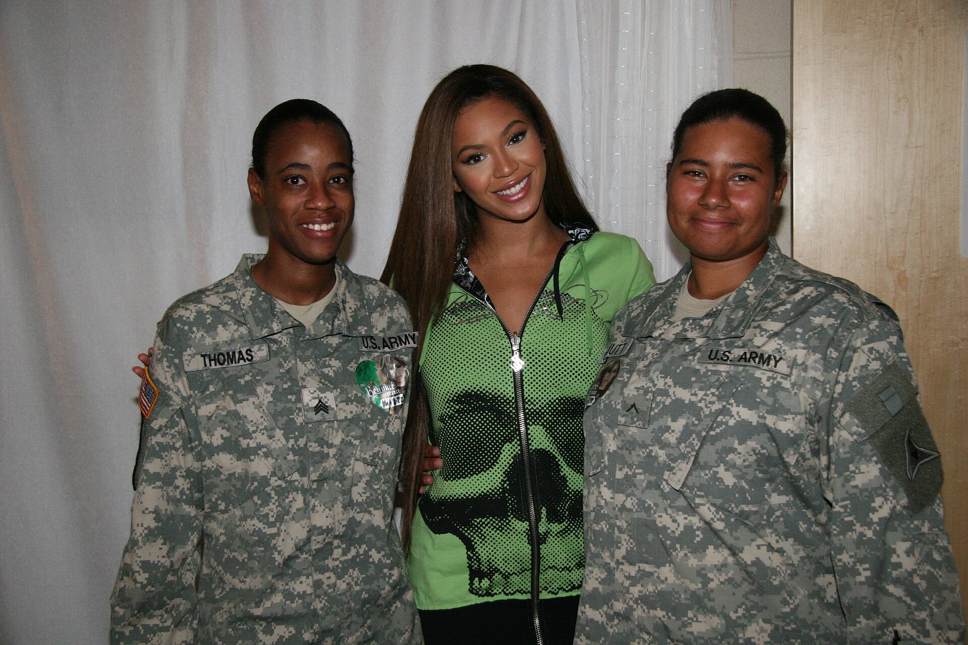 Beyoncé archive image Beyoncé before a concert performance in 2007
