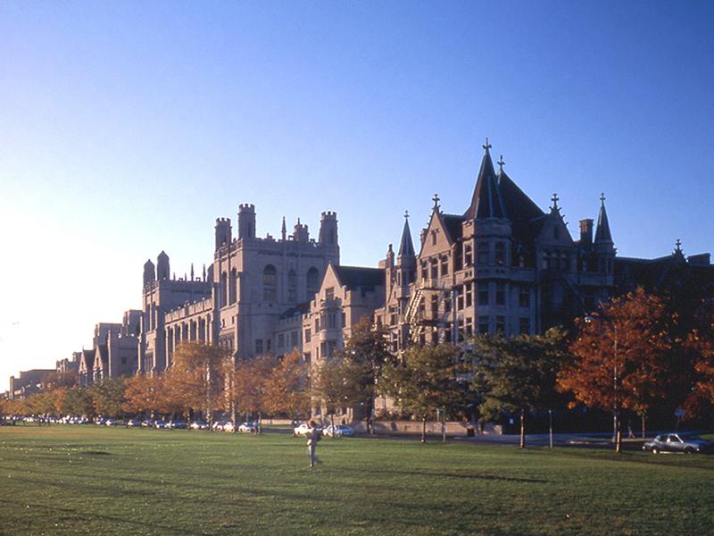 uchicago-campus-alert-fraternity-assault-report-october-2026-cover Harper Library and the Midway Plaisance at the University of Chicago, archival campus photograph