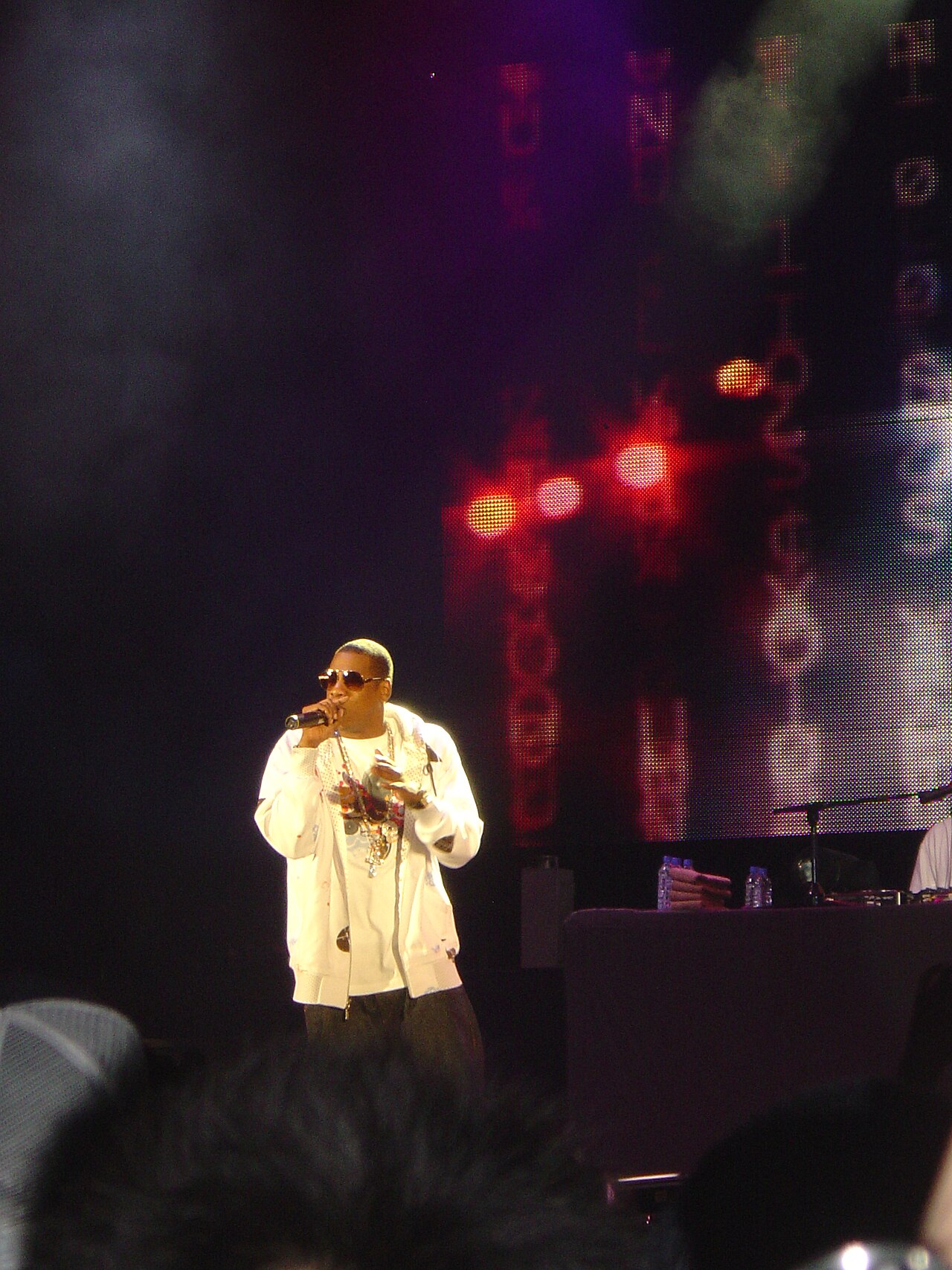 Jay-Z performing at a concert in 2006