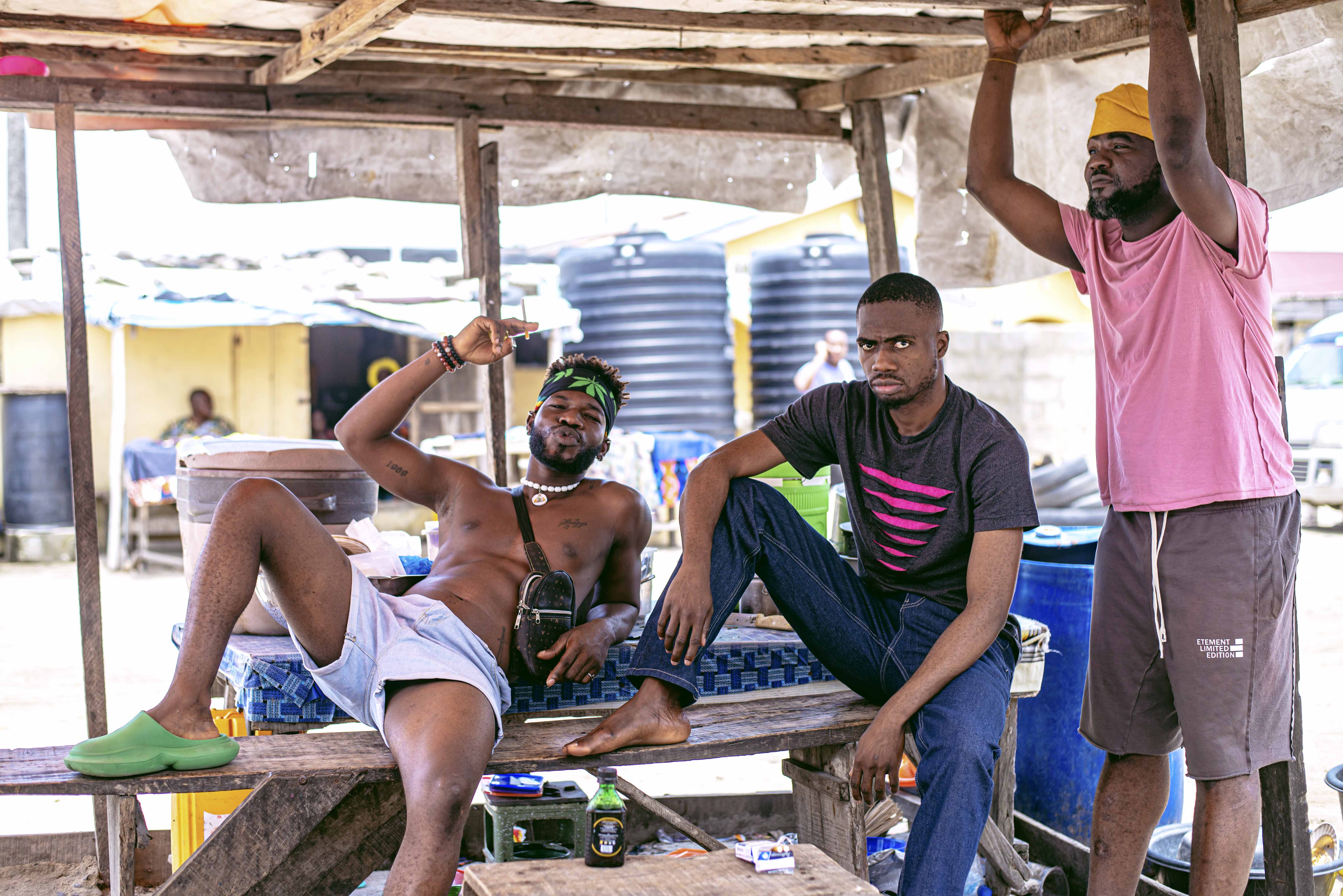 Crew and performers behind the scenes of a Nollywood film production, an archival file image unrelated to Pushing 30