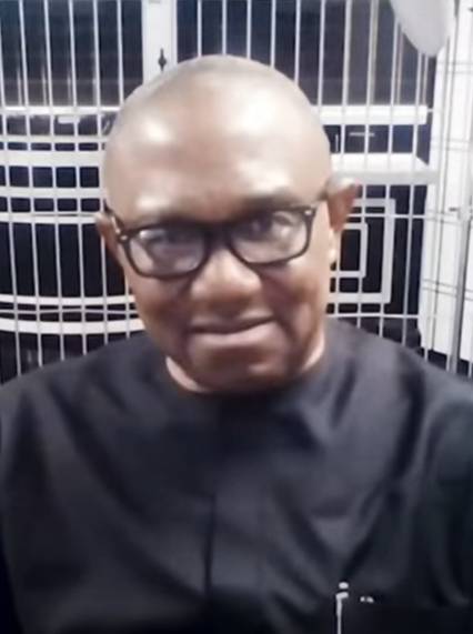 Peter Obi in a 2022 archival photograph, not from the Manchester town hall