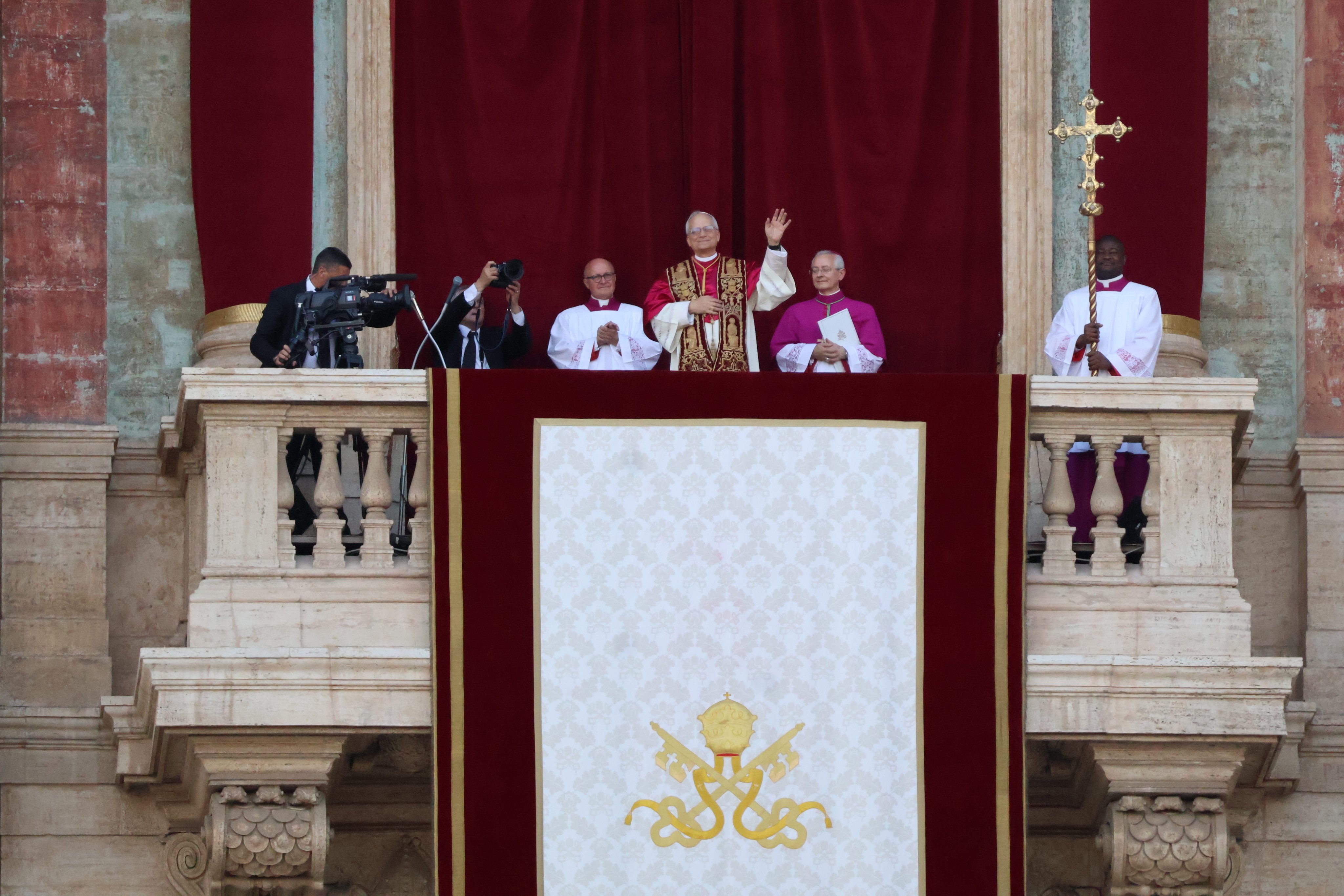 Pope Leo XIV on the loggia at St Peter’s after his election in May 2025, an archival photograph