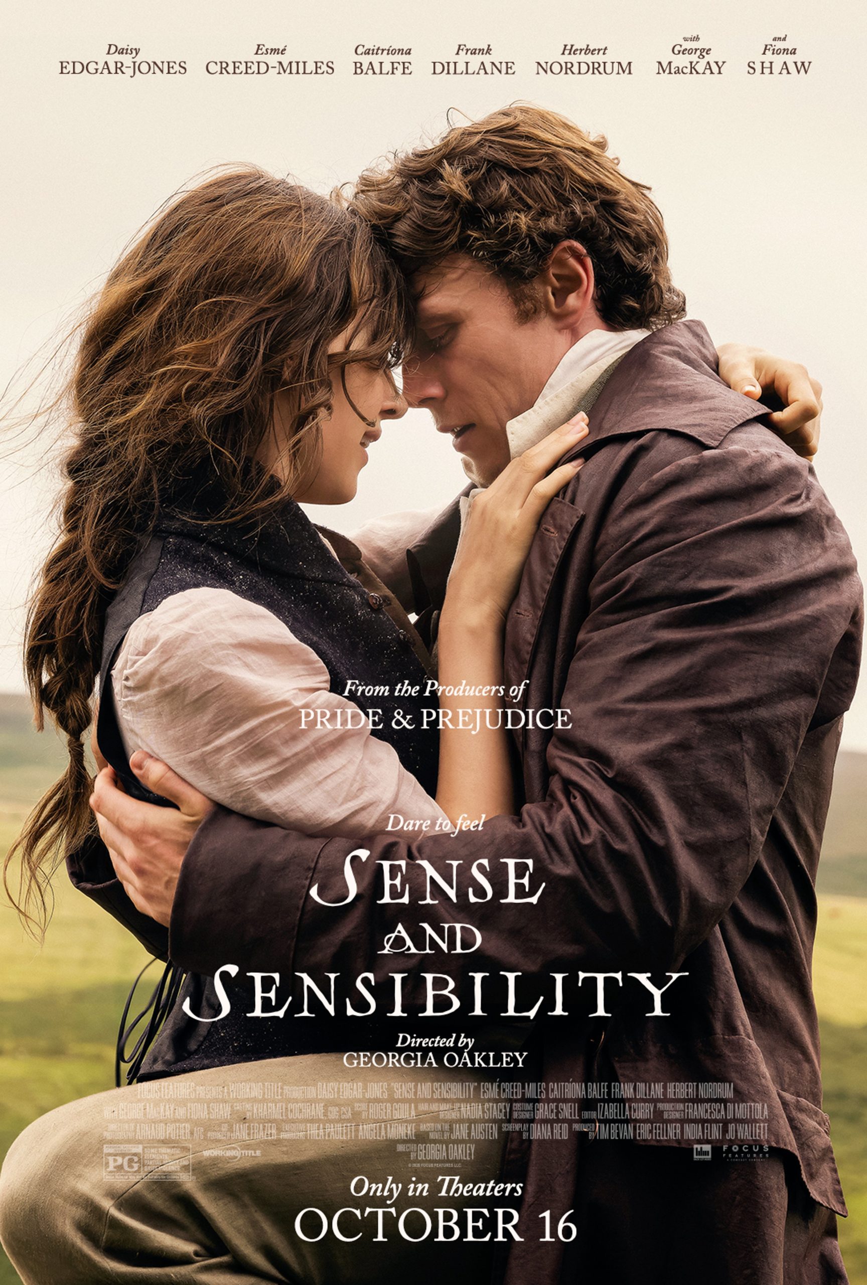 Official theatrical poster for Focus Features’ 2026 adaptation of Sense and Sensibility