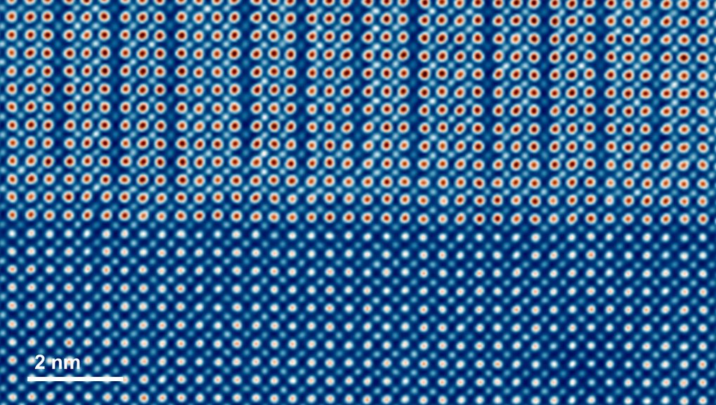 llm-materials-science-coordinate-blindness-nature-2026-cover Atomic-resolution microscopy image of an ordered lattice in a quantum material, used as illustrative context